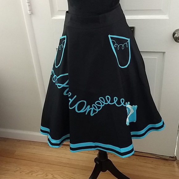 Kissing Charlie Retro Telephone Swing Skirt XXL - Picture 1 of 6